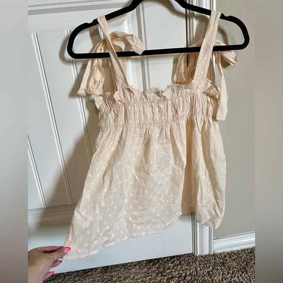 Limelush &merci cream Swiss dot tank top new S - Picture 7 of 11